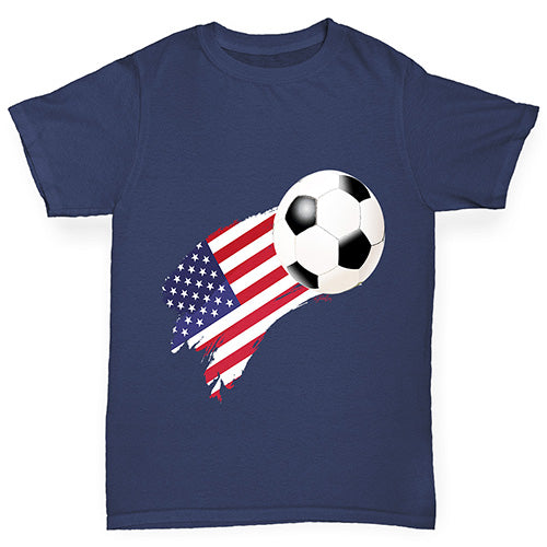 USA Football Flag Paint Splat Boy's T-Shirt