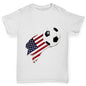 USA Football Flag Paint Splat Boy's T-Shirt