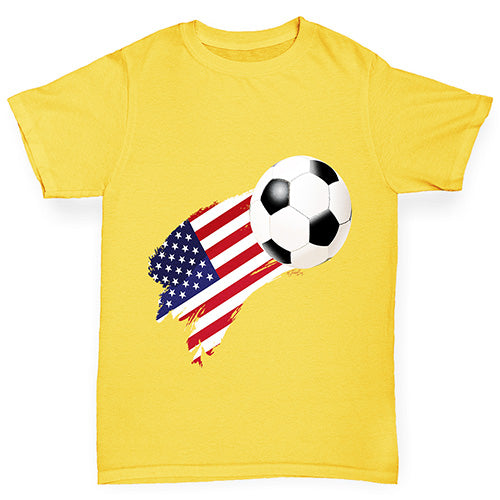 USA Football Flag Paint Splat Boy's T-Shirt