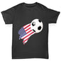 USA Football Flag Paint Splat Girl's T-Shirt 