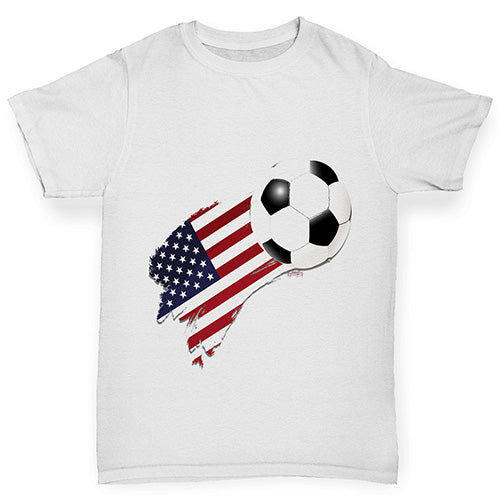 USA Football Flag Paint Splat Girl's T-Shirt 