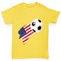 USA Football Flag Paint Splat Girl's T-Shirt 