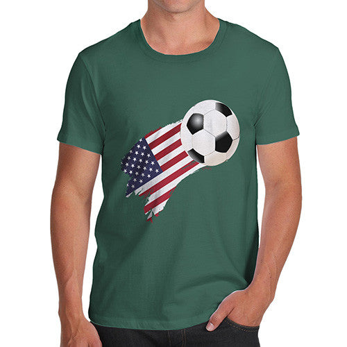 USA Football Flag Paint Splat Men's T-Shirt