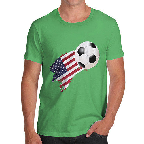 USA Football Flag Paint Splat Men's T-Shirt