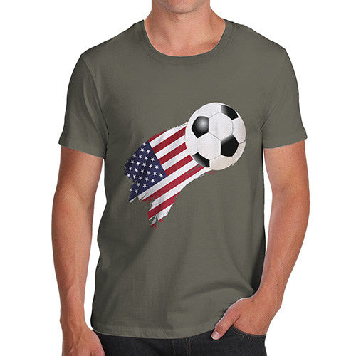 USA Football Flag Paint Splat Men's T-Shirt