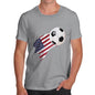 USA Football Flag Paint Splat Men's T-Shirt