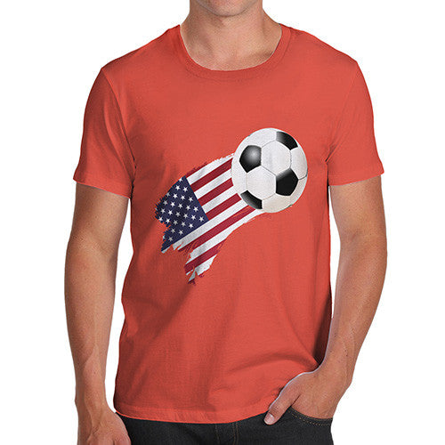 USA Football Flag Paint Splat Men's T-Shirt