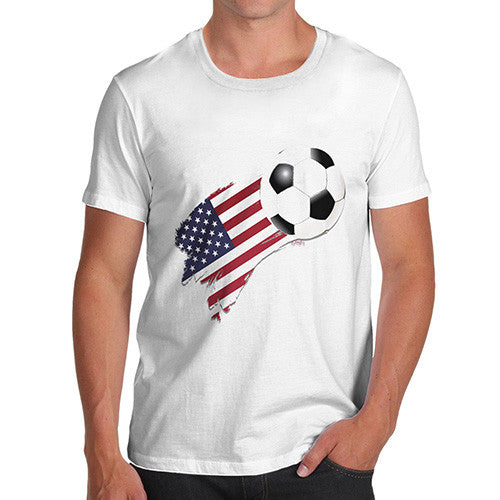 USA Football Flag Paint Splat Men's T-Shirt