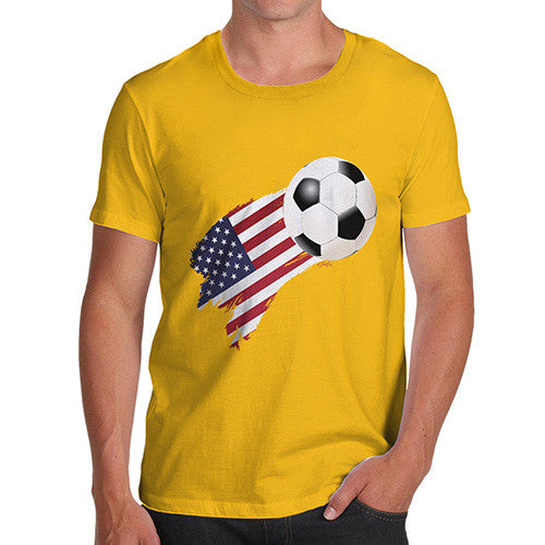 USA Football Flag Paint Splat Men's T-Shirt