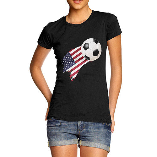 USA Football Flag Paint Splat Women's T-Shirt 