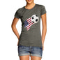 USA Football Flag Paint Splat Women's T-Shirt 