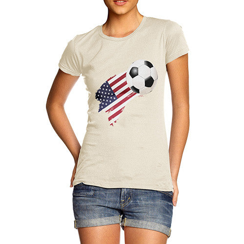 USA Football Flag Paint Splat Women's T-Shirt 