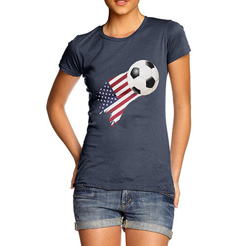 USA Football Flag Paint Splat Women's T-Shirt 