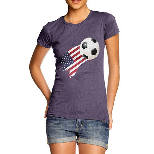 USA Football Flag Paint Splat Women's T-Shirt 