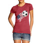 USA Football Flag Paint Splat Women's T-Shirt 