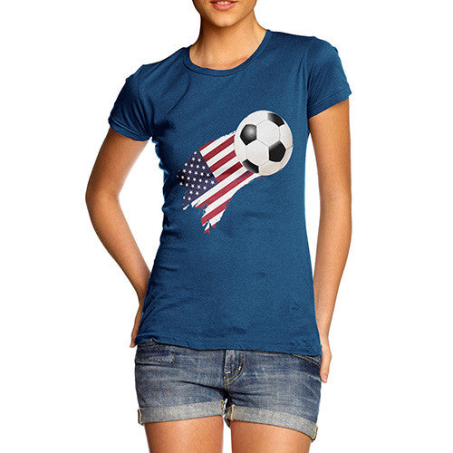 USA Football Flag Paint Splat Women's T-Shirt 