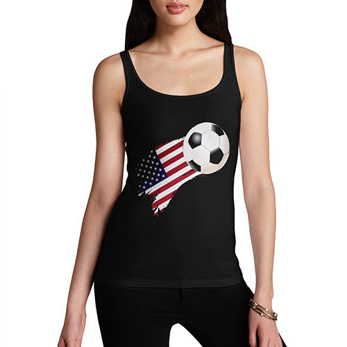 USA Football Flag Paint Splat Women's Tank Top