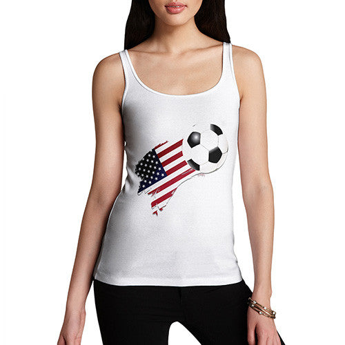 USA Football Flag Paint Splat Women's Tank Top