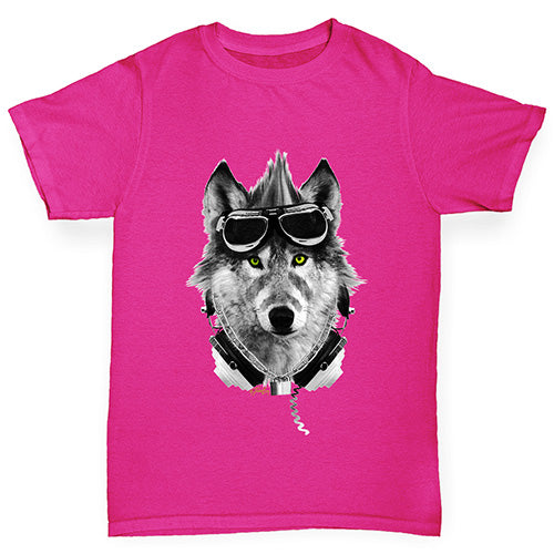 Rave Wolf Girl's T-Shirt 