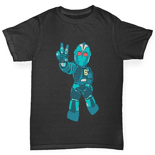 Peace Robot Girl's T-Shirt 
