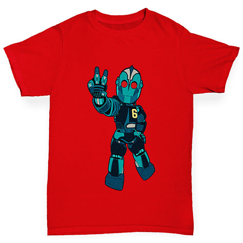 Peace Robot Girl's T-Shirt 