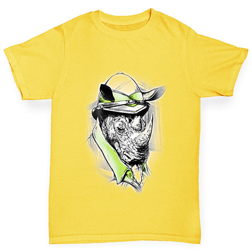 Safari Rhino Girl's T-Shirt 