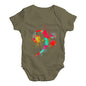 Bass Clef Paint Splats Baby Unisex Baby Grow Bodysuit