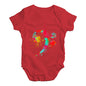 Bass Clef Paint Splats Baby Unisex Baby Grow Bodysuit