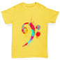 Bass Clef Paint Splats Girl's T-Shirt 