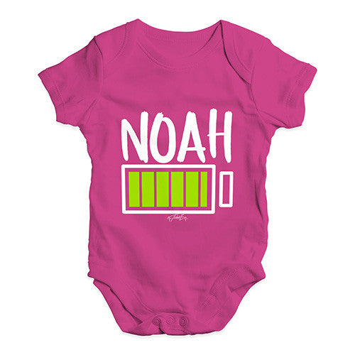 Personalised Full Battery Baby Unisex Baby Grow Bodysuit