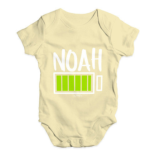 Personalised Full Battery Baby Unisex Baby Grow Bodysuit