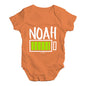 Personalised Full Battery Baby Unisex Baby Grow Bodysuit