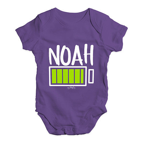 Personalised Full Battery Baby Unisex Baby Grow Bodysuit