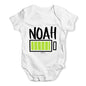 Personalised Full Battery Baby Unisex Baby Grow Bodysuit