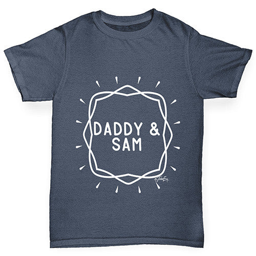 Personalised Daddy And Name Boy's T-Shirt