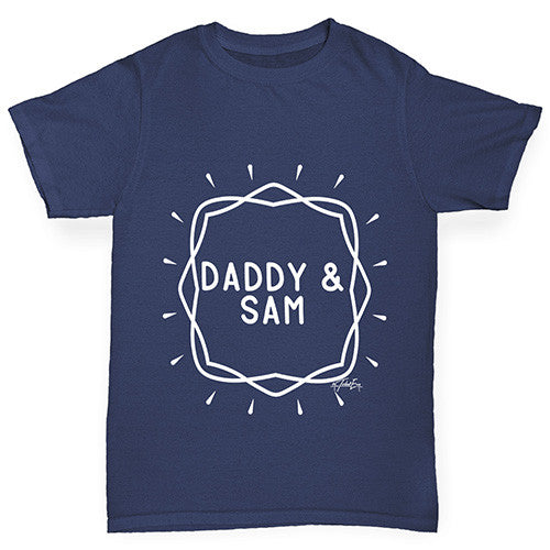 Personalised Daddy And Name Boy's T-Shirt