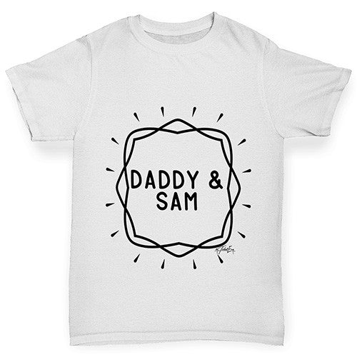 Personalised Daddy And Name Boy's T-Shirt