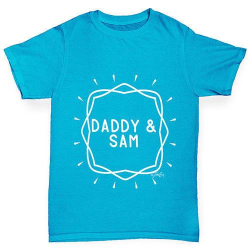 Personalised Daddy And Name Girl's T-Shirt 