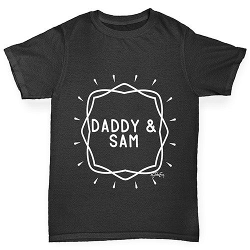 Personalised Daddy And Name Girl's T-Shirt 