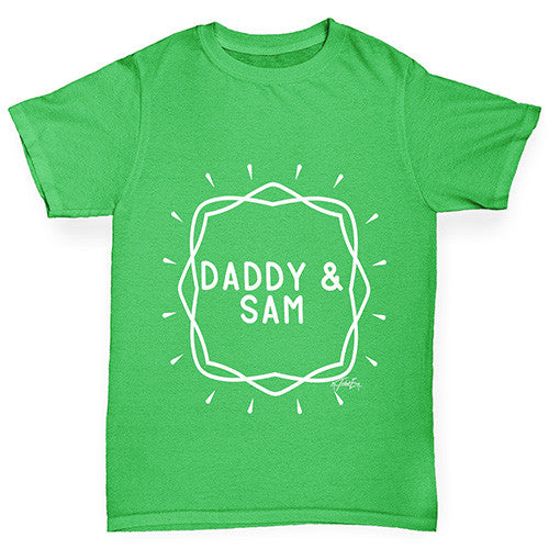 Personalised Daddy And Name Girl's T-Shirt 