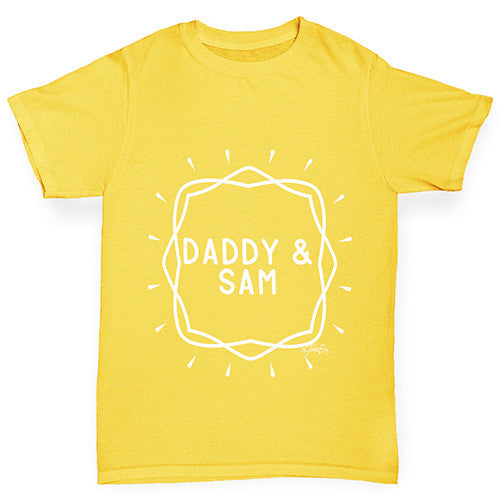 Personalised Daddy And Name Girl's T-Shirt 