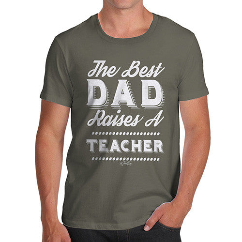 Personalised The Best Dad Raises Men's  T-Shirt