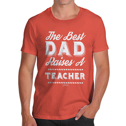 Personalised The Best Dad Raises Men's  T-Shirt