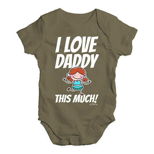 I Love Daddy This Much Girl Baby Unisex Baby Grow Bodysuit