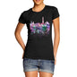 Hong Kong Skyline Ink Splats Women's T-Shirt 