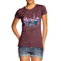 Hong Kong Skyline Ink Splats Women's T-Shirt 