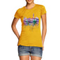 Hong Kong Skyline Ink Splats Women's T-Shirt 