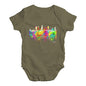 Los Angeles Skyline Ink Splats Baby Unisex Baby Grow Bodysuit