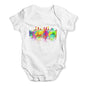 Los Angeles Skyline Ink Splats Baby Unisex Baby Grow Bodysuit