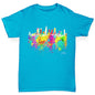 Los Angeles Skyline Ink Splats Boy's T-Shirt